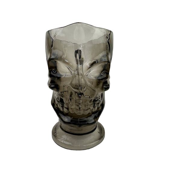 Seasonal Visions Ltd Halloween Smoky Gray Translucent Plastic Skull Mug Pitcher - Picture 2 of 7